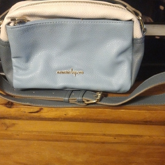 Nanette Lepore Handbags - Nanette Lepore Light Blue and Cream Crossbody Bag